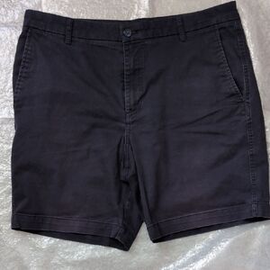 Chaps Blue Flat Front Shorts Tailored Cotton Blend